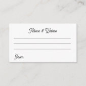 Black and white  wedding advice cards informatiekaartje (Voorkant)