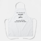 Black and White Wedding Apron Schort (Voorkant)