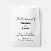 Black and White Wedding Favor Bags Bedankzakje (Voorkant)