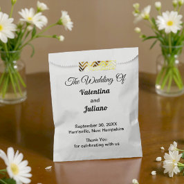 Black and White Wedding Favor Bags Bedankzakje