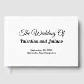 Black and White Wedding Guest Book Gastenboek (Voorkant)
