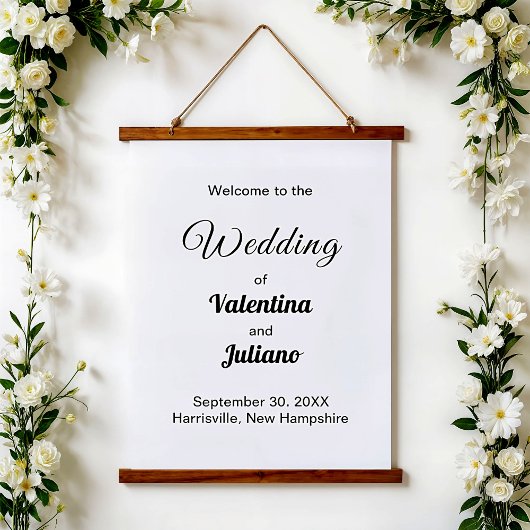 Black and White Wedding Hanging Tapestry Hangend Wandkleed