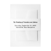 Black and White Wedding Invitation Belly Band Uitnodigingen Wikkel (Voorkant Voorbeeld)