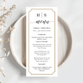 Black and White Wedding Menu