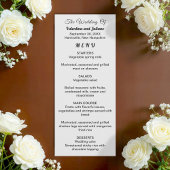 Black and White Wedding Menu Card