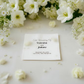 Black and White Wedding Paper Napkins Servet