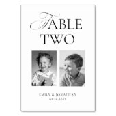 Black and White Wedding Photo Bride and Groom Kaart (Achterkant)