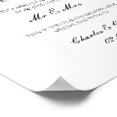 Black and White Wedding Photo Guest Book Poster (Hoek)