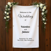 Black and White Wedding Portrait Banner