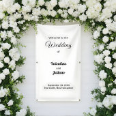 Black and White Wedding Portrait Banner