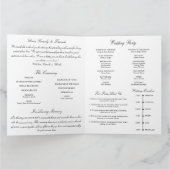 Black and White Wedding Program Kaart (Binnen)