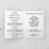Black and White Wedding Program Programma (Binnen)