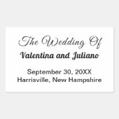 Black and White Wedding Rectangle Sticker (Voorkant)