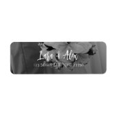 Black and White Wedding Return Address Label (Voorkant)