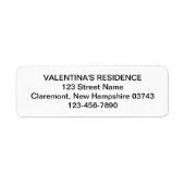Black and White Wedding Return Address Labels (Voorkant)