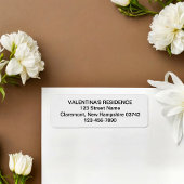 Black and White Wedding Return Address Labels