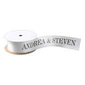 Black and White Wedding  Satijnen Lint (Spoel)