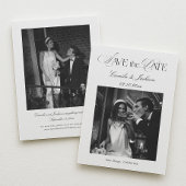 Black and White Wedding Save the Date Kaart