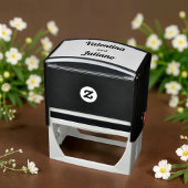 Black and White Wedding Stamp Zelfinktende Stempel