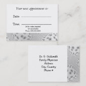 Black and White Wheels Medical Appointes Afsprakenkaartje (Voorkant / Achterkant)