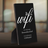 Black And White Wifi Network and Password Sign Fotoplaat