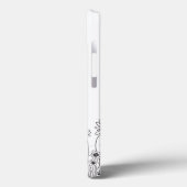 Black and White Wildflower iPhone 13 Case (Achterkant / Links)