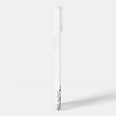 Black and White Wildflower iPhone 14 Cases (Achterkant / Rechts)