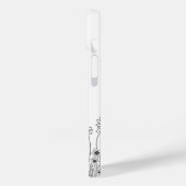 Black and White Wildflower iPhone 14 Cases (Achterkant / Links)