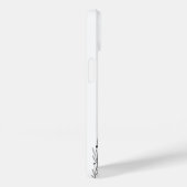 Black and White Wildflower iPhone 14 Cases (Achterkant / Rechts)