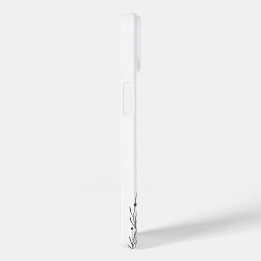 Black and White Wildflower iPhone 14 Cases (Achterkant / Rechts)