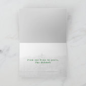 Black and White Winter Holiday Greeting Card Kaart (Binnen)