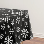 Black And White Winter Snowflake Pattern Modern Tafelkleed (Voorbeeld)