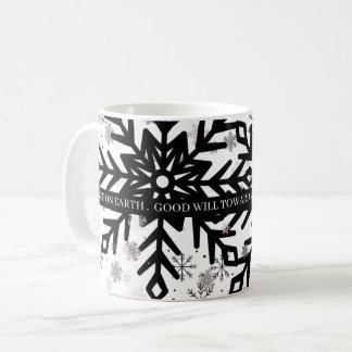 black and white with saying christmas mug koffiemok