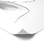 Black and White Woman Face Sketch for Gallery Wall Poster (Hoek)