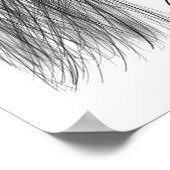 Black and White Woman Profile Sketch Gallery Wall Poster (Hoek)