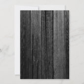 Black and White Wood BBQ Verjaardagsfeestje Uitnod Kaart (Achterkant)