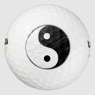 Black and White Yin Yang Golfballen