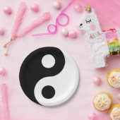Black and White Yin Yang Papieren Bordje (Feest)