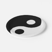 Black and White Yin Yang Papieren Bordje (Gekanteld)