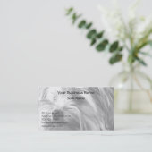 Black and White Yorkshire Terrier Yorkie Portrait Visitekaartje (Staand voorkant)