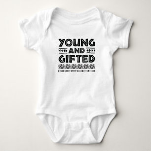 Black and White Young en Gifted African Graphic Romper