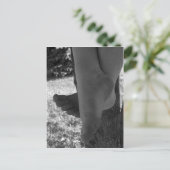 Black and White Young Feet Briefkaart (Staand voorkant)