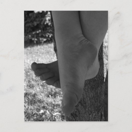 Black and White Young Feet Briefkaart (Voorkant)