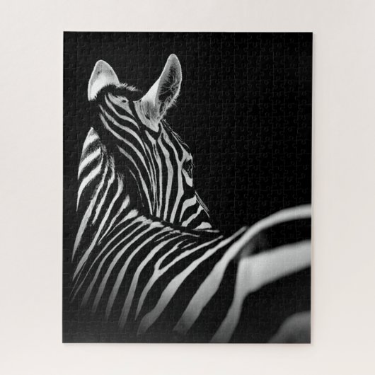 black and white zebra legpuzzel (Verticaal)