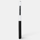 Black and white zebra-Mate iPhone case (Achterkant/links)