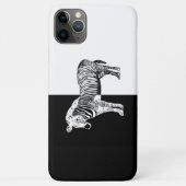 Black and white zebra-Mate iPhone case (Achterkant)