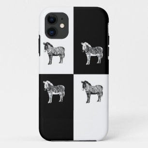 Black and white zebra-Mate iPhone case