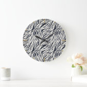 Black and White Zebra Print Pattern Grote Klok (Huis)