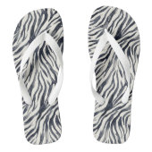 Black and White Zebra Print Pattern Teenslippers (Voetbed)