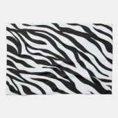 Black and White Zebra Stripe Pattern Animal Print Theedoek (Horizontaal)